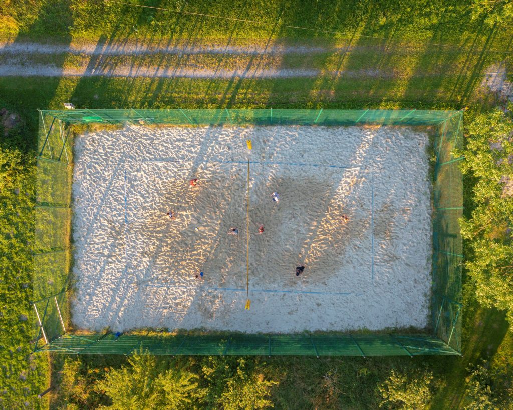 Volleyballplatz von oben